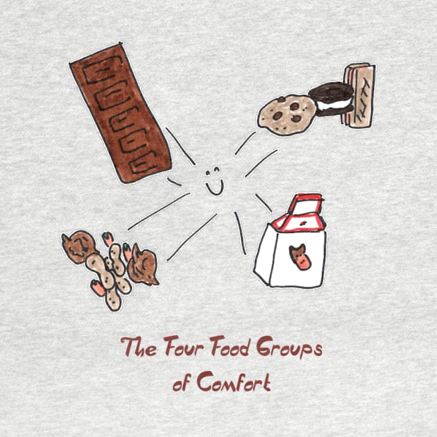 Four Food Groups of Comfort by ConidiArt